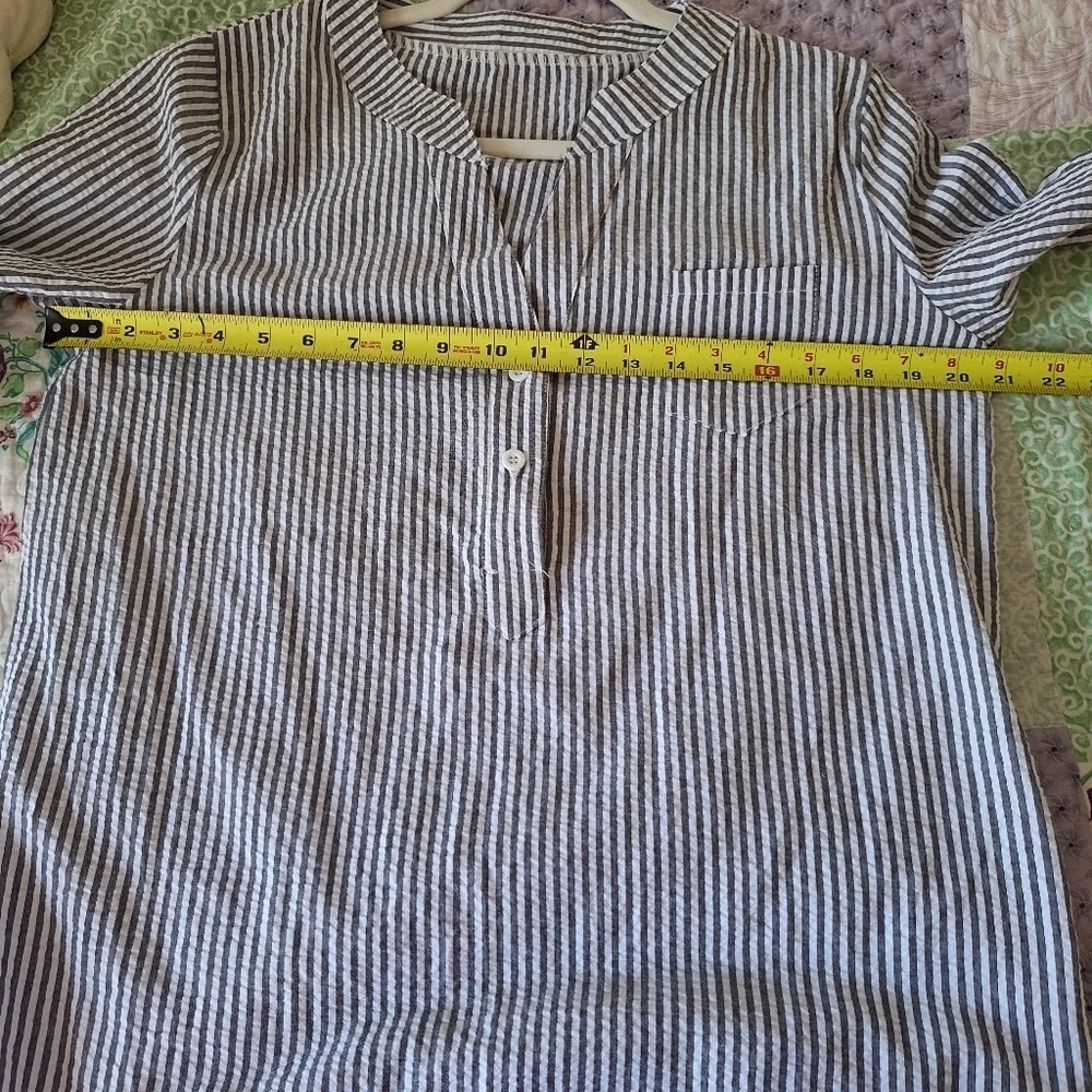 Striped Button-Up Shirt - Picture 9 of 16
